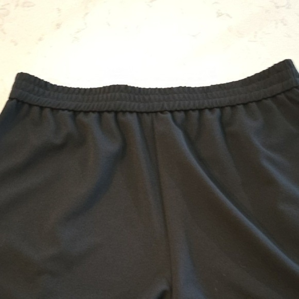 Ellen Tracy Womens Black Sailor Shorts Gold Button High Waist Pleated Size Large - Picture 4 of 5